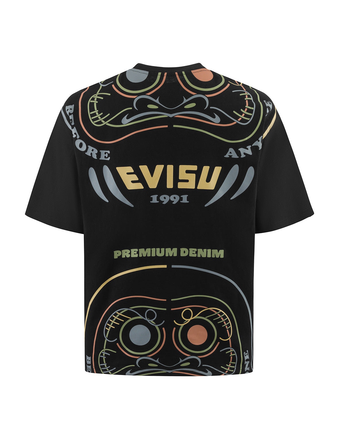 Daruma Print Loose Fit T-Shirt - 10