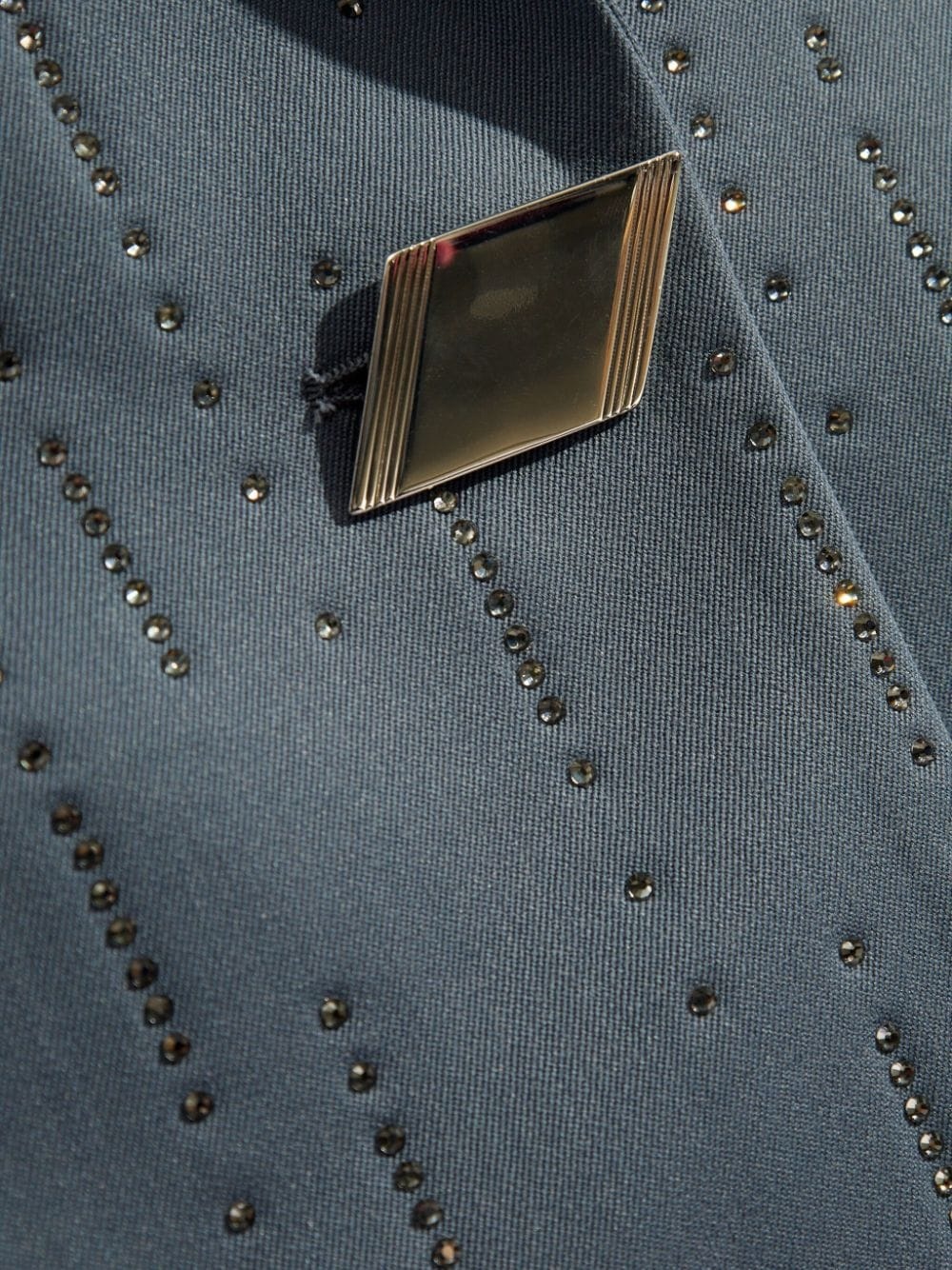 rhinestone-embellished wool blazer - 5