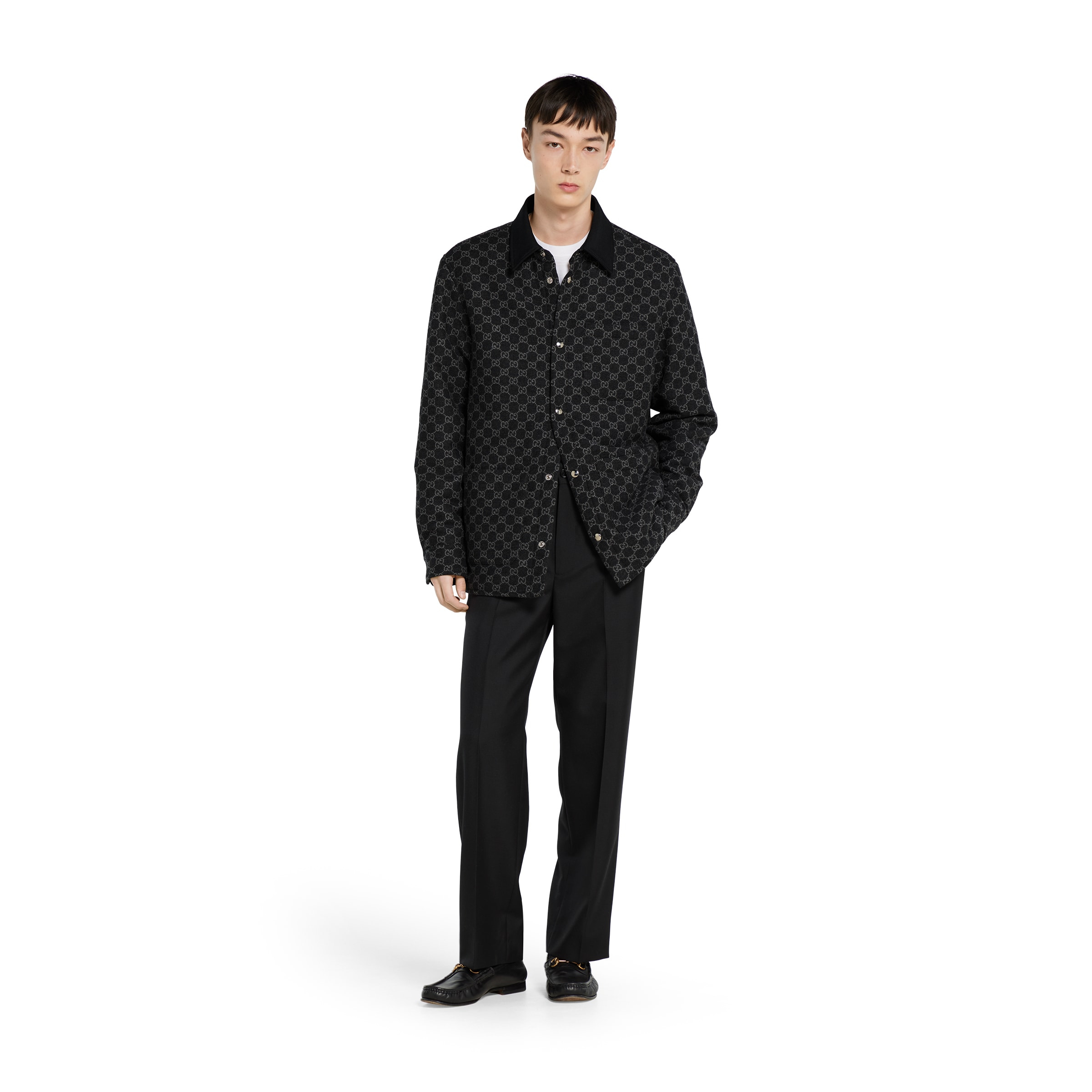 Brushed GG flannel jacket - 2