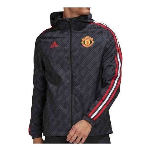 Adidas Manchester United 3-Stripe DNA Windbreaker Jackets 'Black' HE6650 - 1