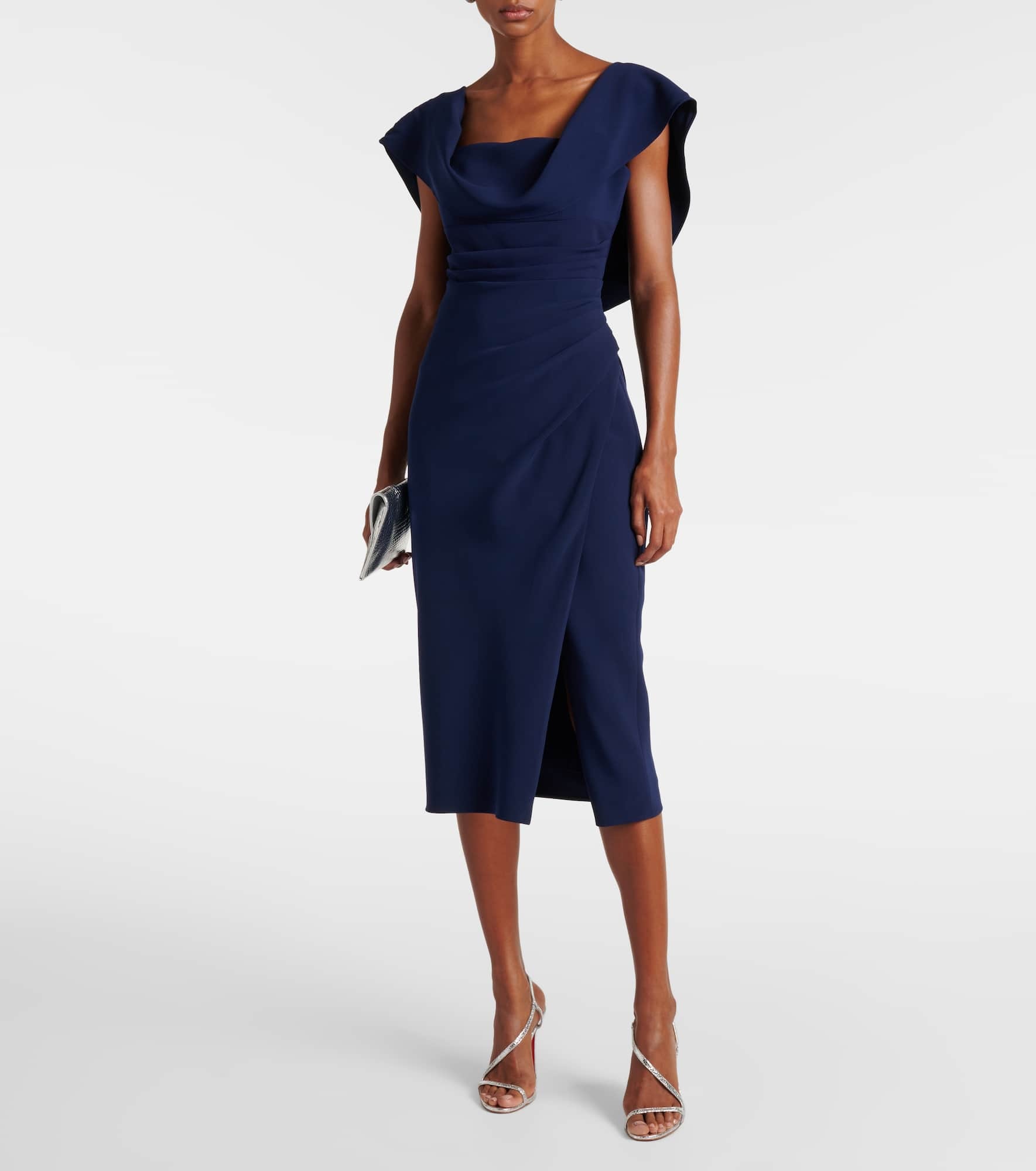 Draped midi dress - 2