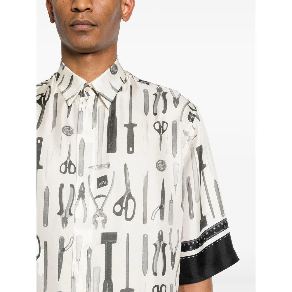 Fendi Neutrals Shirts Men - 4