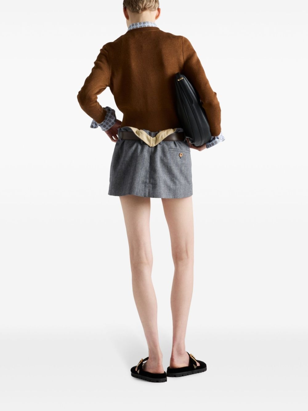 pinstripe-print skirt - 3