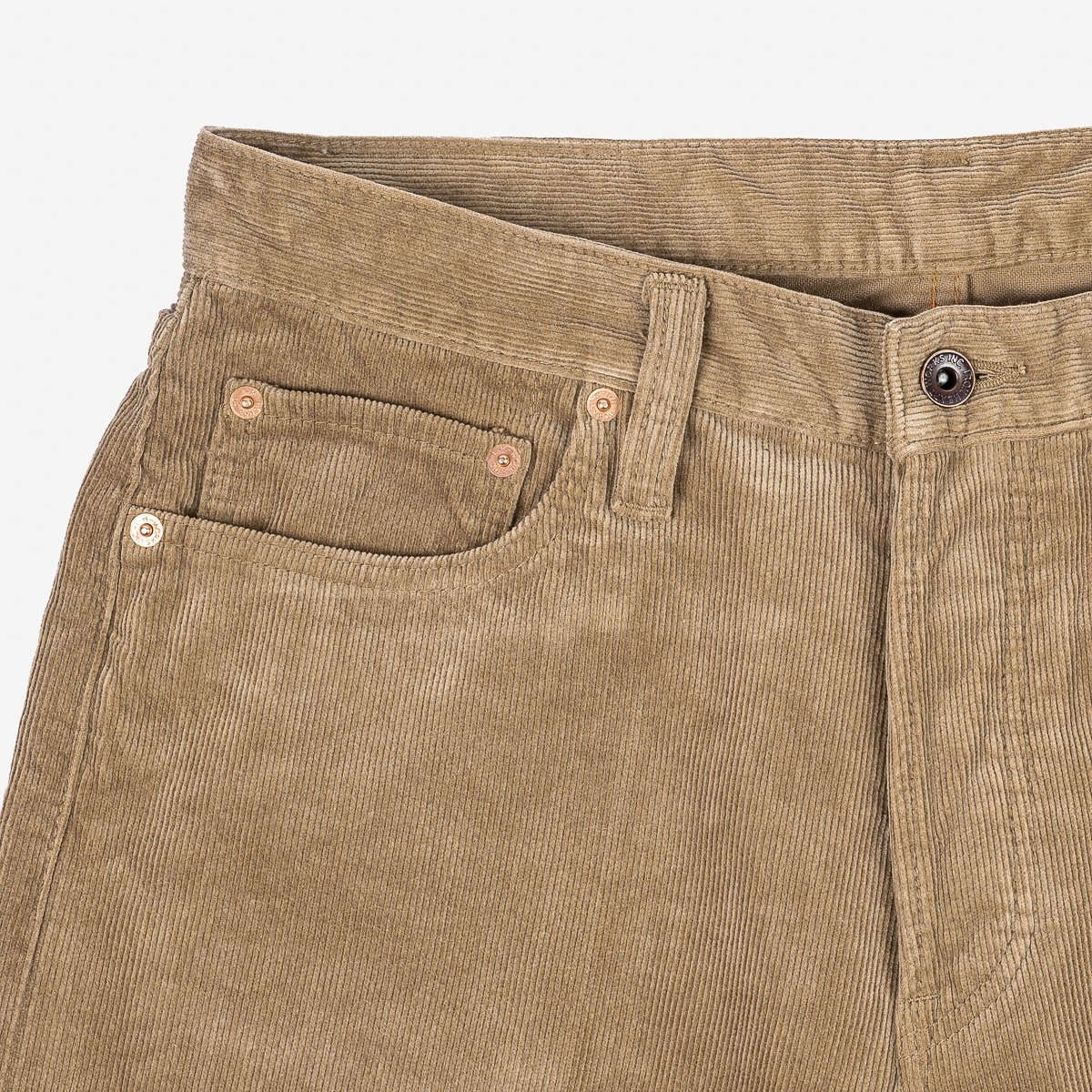 IH-6634-BEI 14oz Heavy Corduroy Straight Cut Pants - Beige - 6