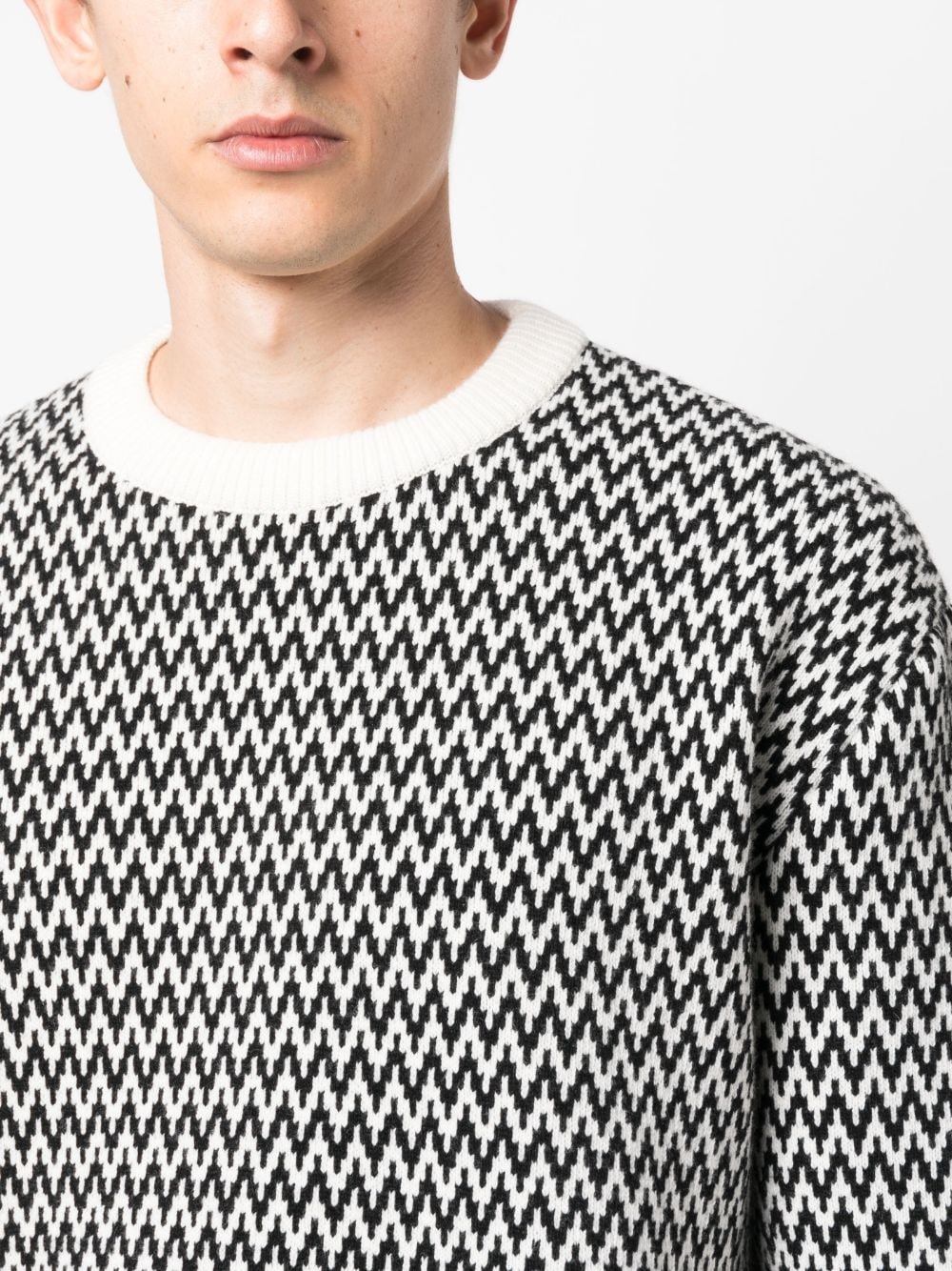 chevron-motif jumper - 5