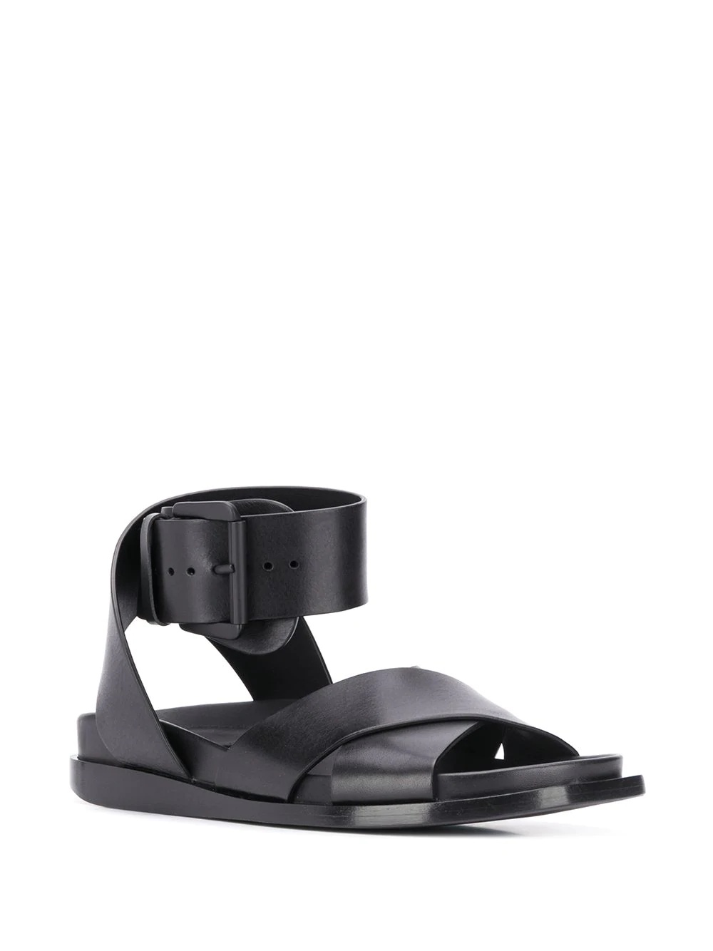 crossover strap flat sandals - 2