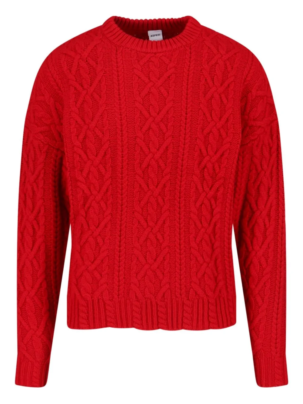 cable-knit crew-neck sweater - 1