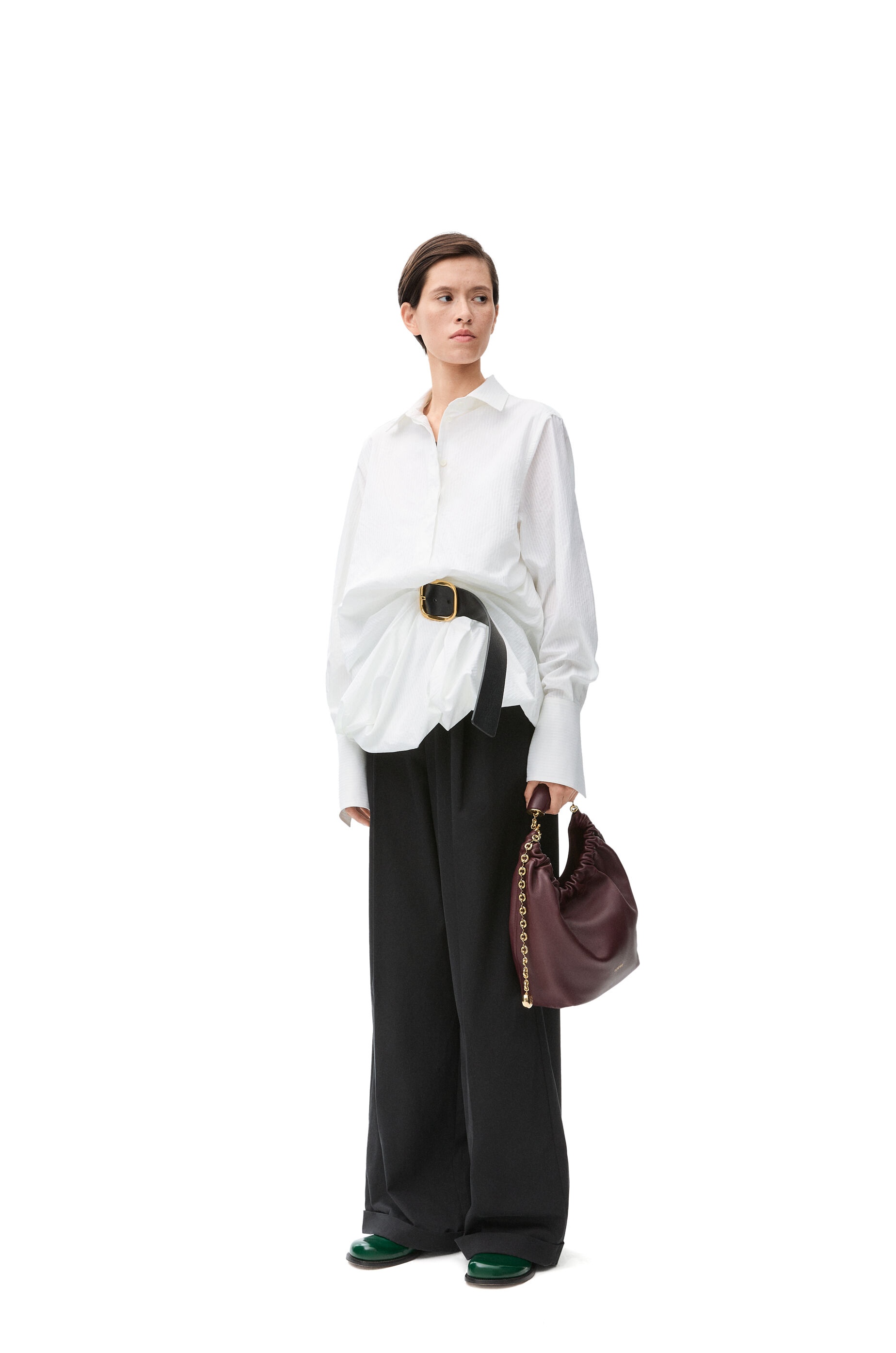 Belted shirt in cotton - 2