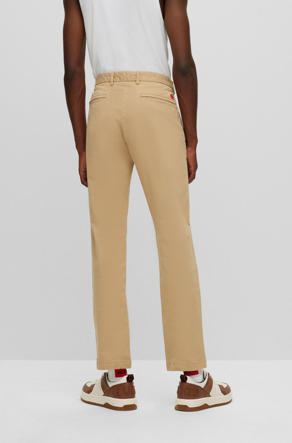 SLIM-FIT TROUSERS IN STRETCH-COTTON GABARDINE - 4