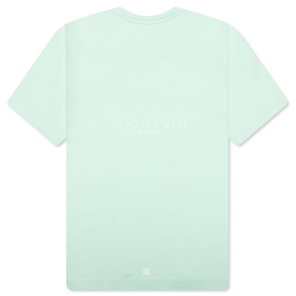 SLIM FIT REVERSE PRINT T-SHIRT - AQUA GREEN - 2