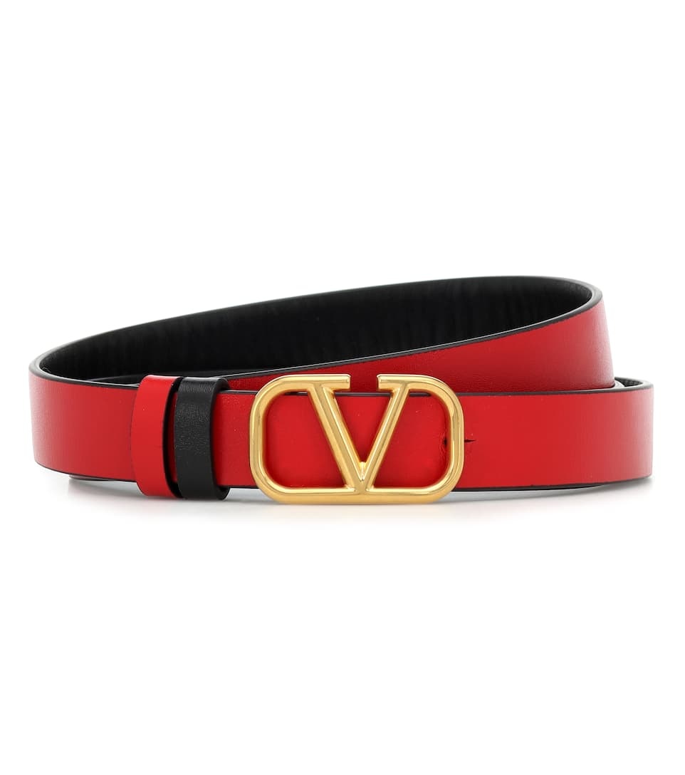 VLogo Signature 20 reversible leather belt - 4