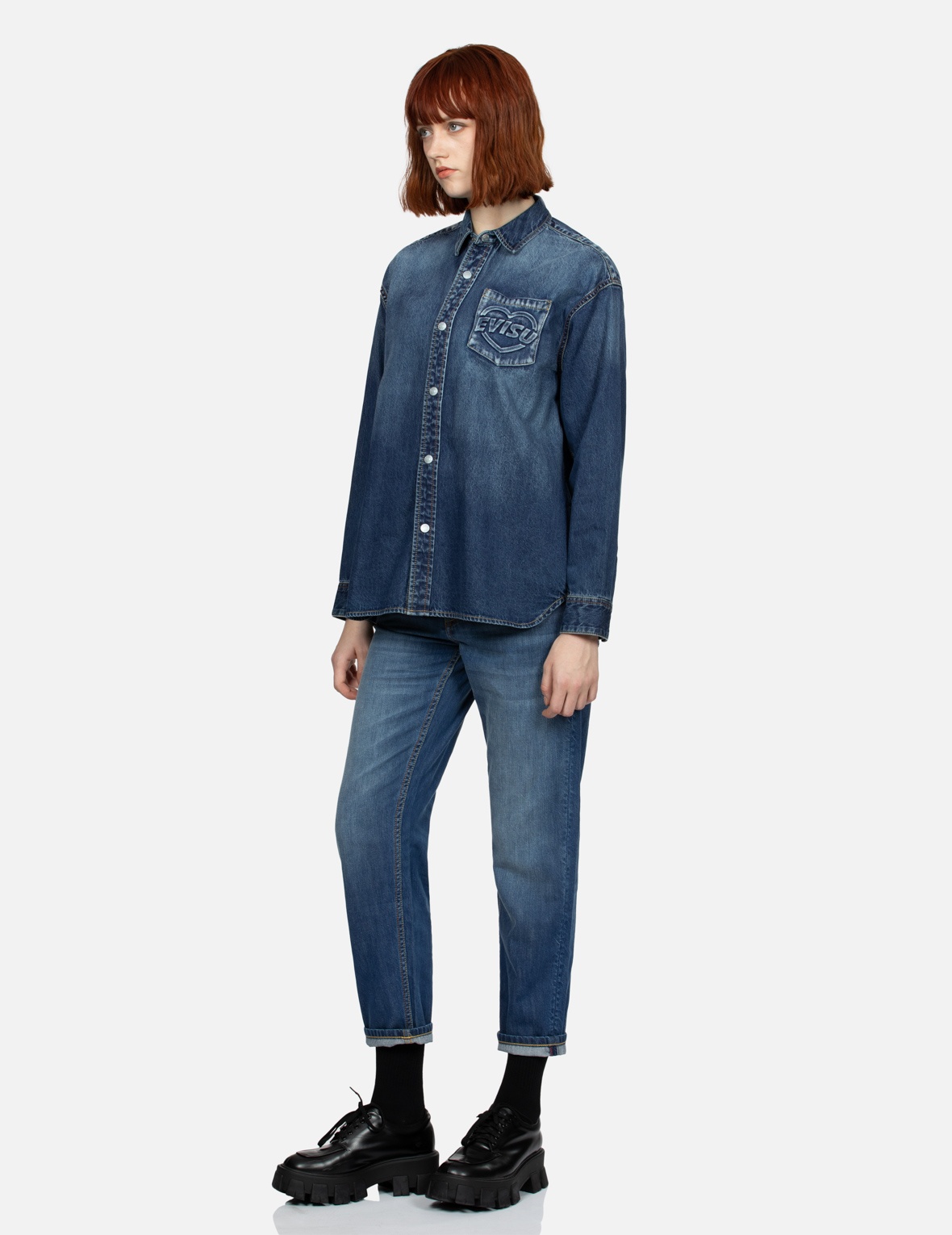 SEAGUL EMBOSSED POCKETS RELAX FIT JEANS - 4