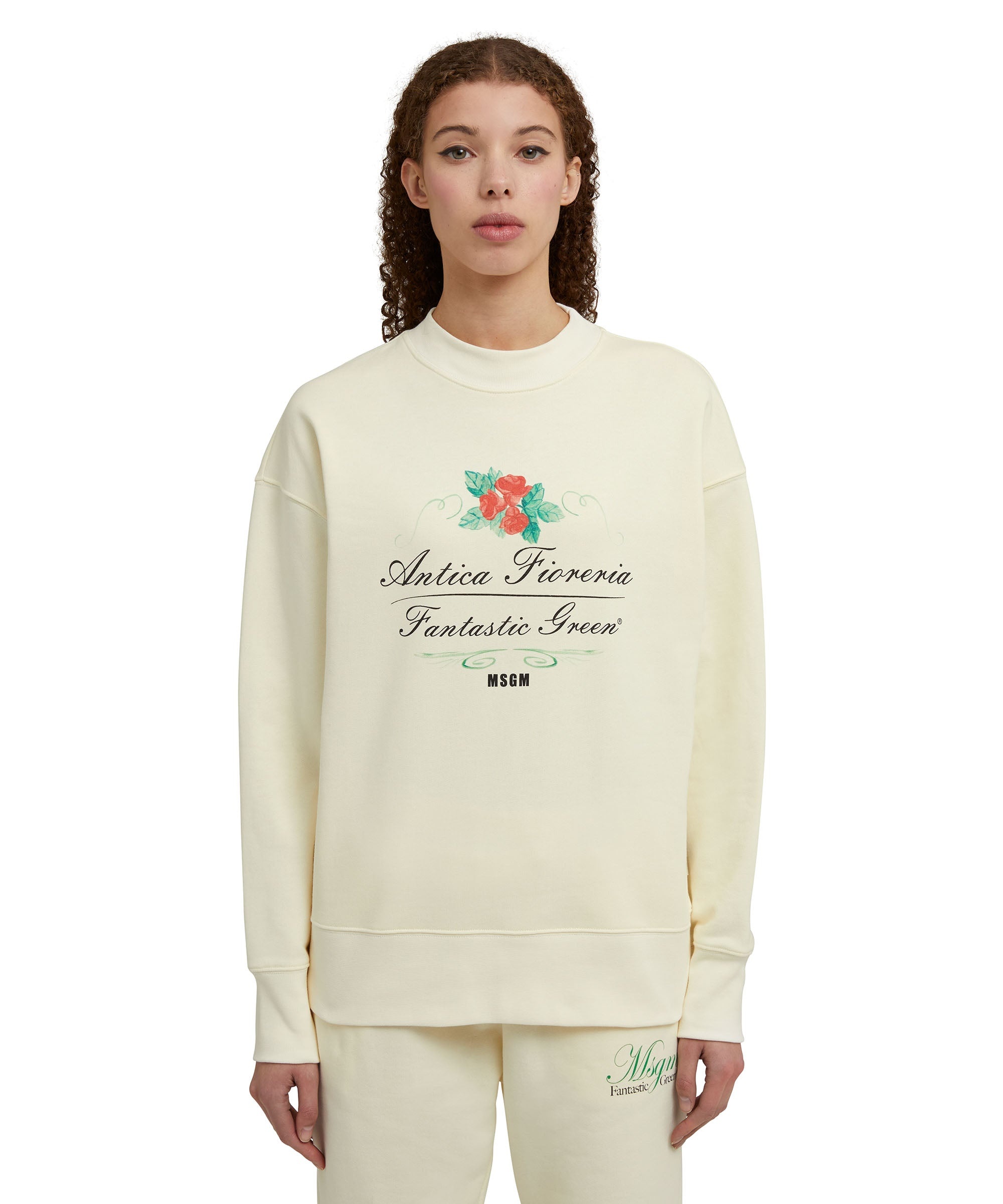 Organic cotton crewneck sweatshirt from the MSGM Fantastic Green Capsule - 6