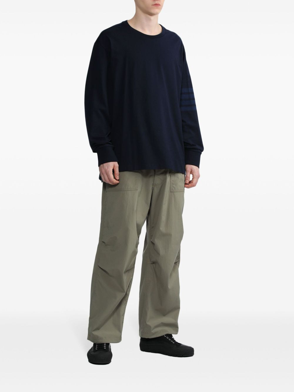 tonal 4-Bar rugby T-shirt - 2