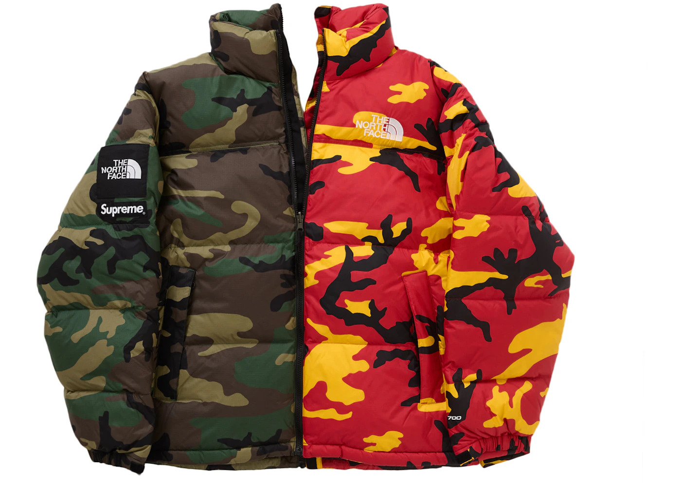 Supreme The North Face Split Nuptse Jacket Woodland Camo - 3