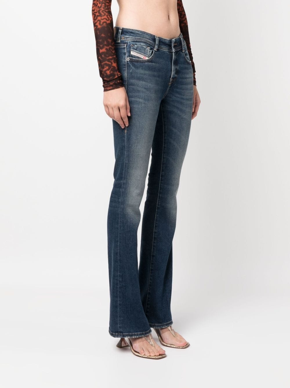 mid-rise bootcut jeans - 3