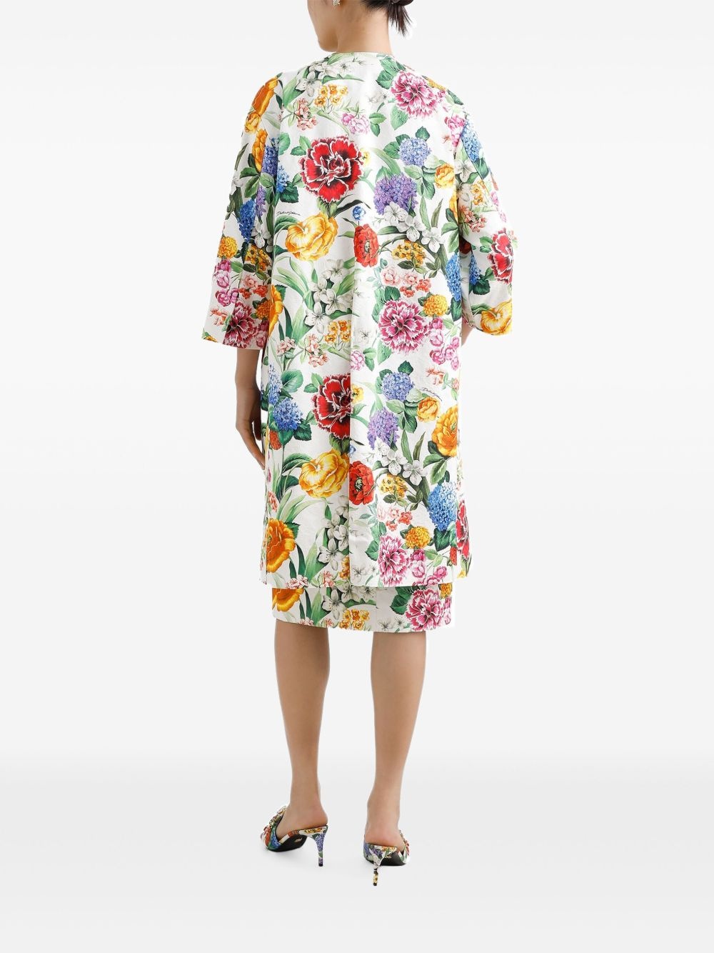 floral-print midi skirt - 3