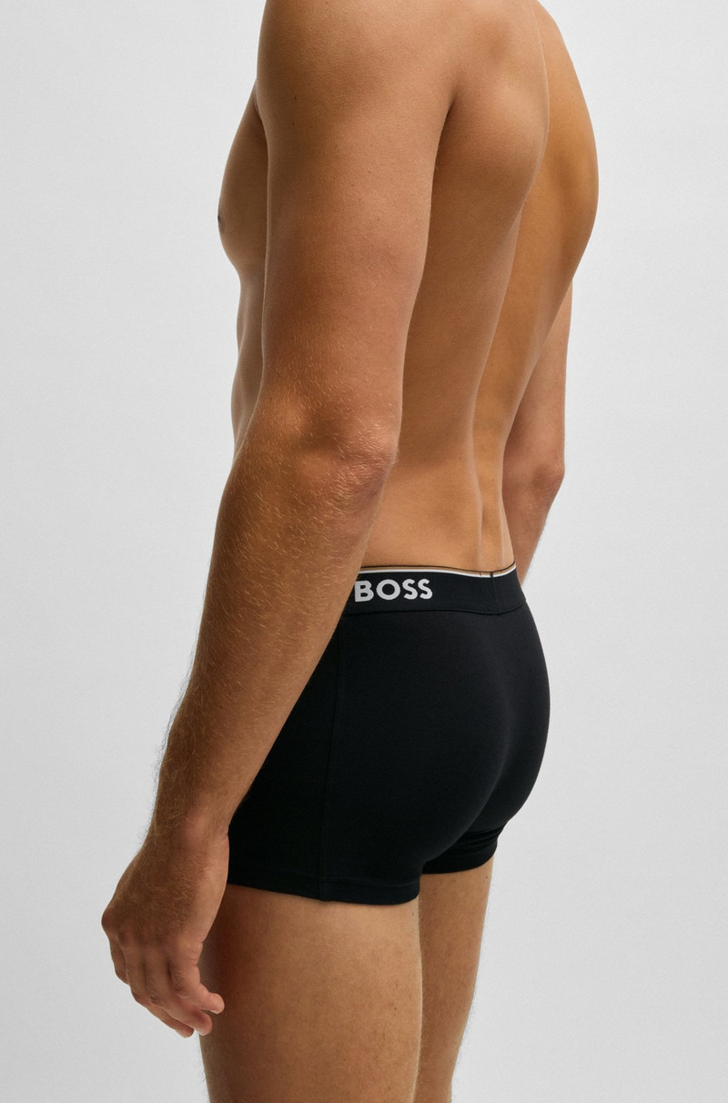 THREE-PACK OF STRETCH-COTTON TRUNKS WITH LOGO WAISTBAND 5