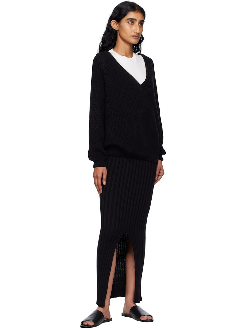 BASERANGE Black Macau Midi Skirt outlook