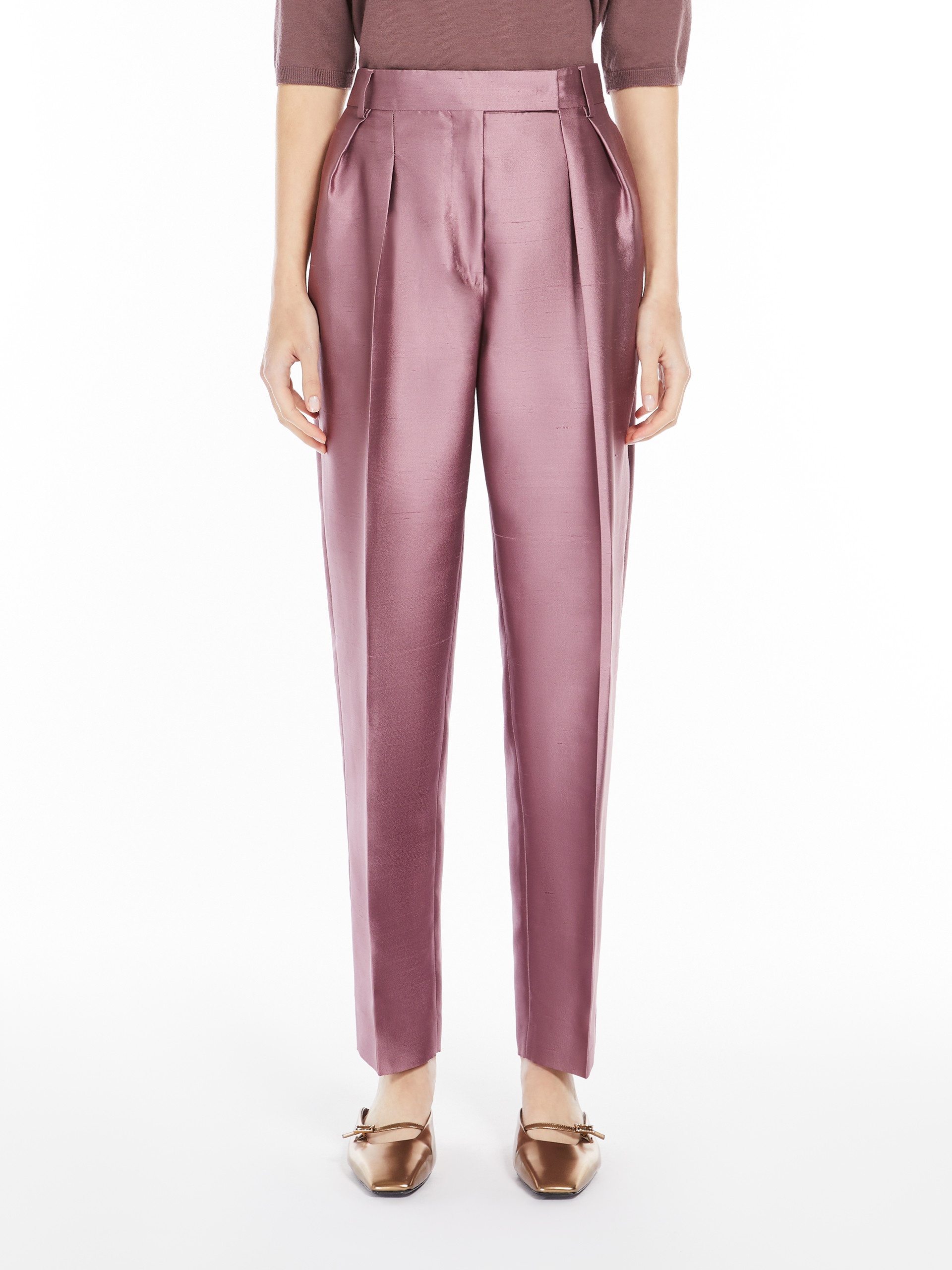 ADIGE Shantung silk and cotton trousers - 3