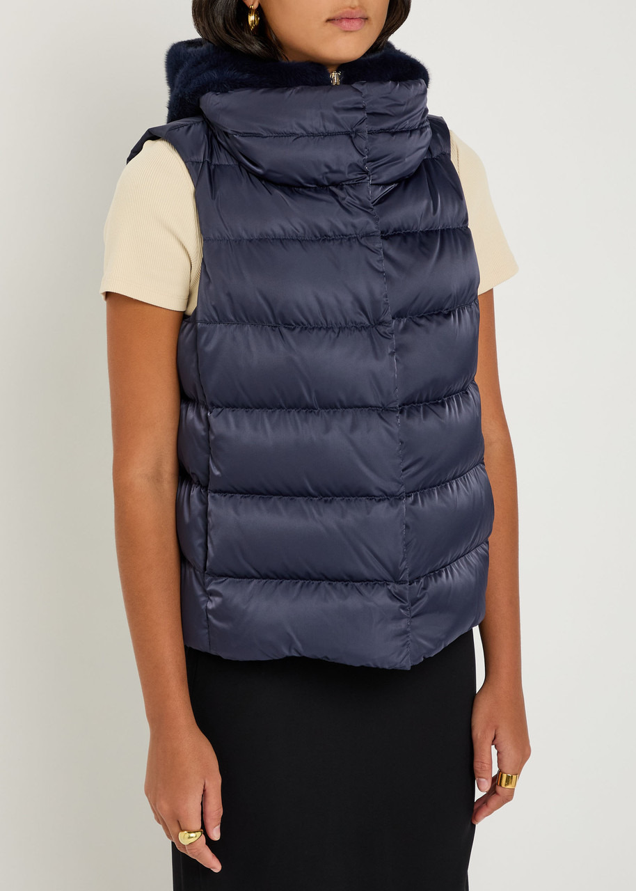 Herno Quilted Hooded Shell and Faux fur Gilet - 2