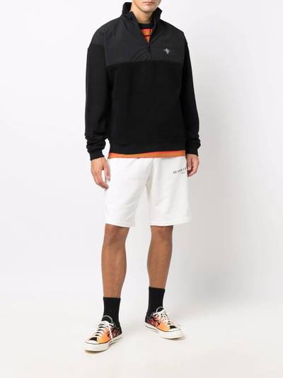 ih nom uh nit logo-print cotton track shorts outlook