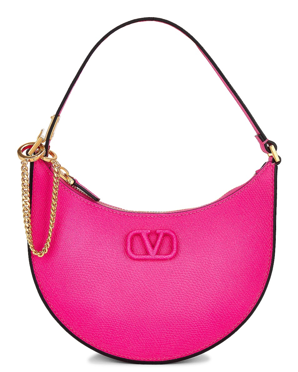 V Logo Signature Mini Hobo Bag - 1