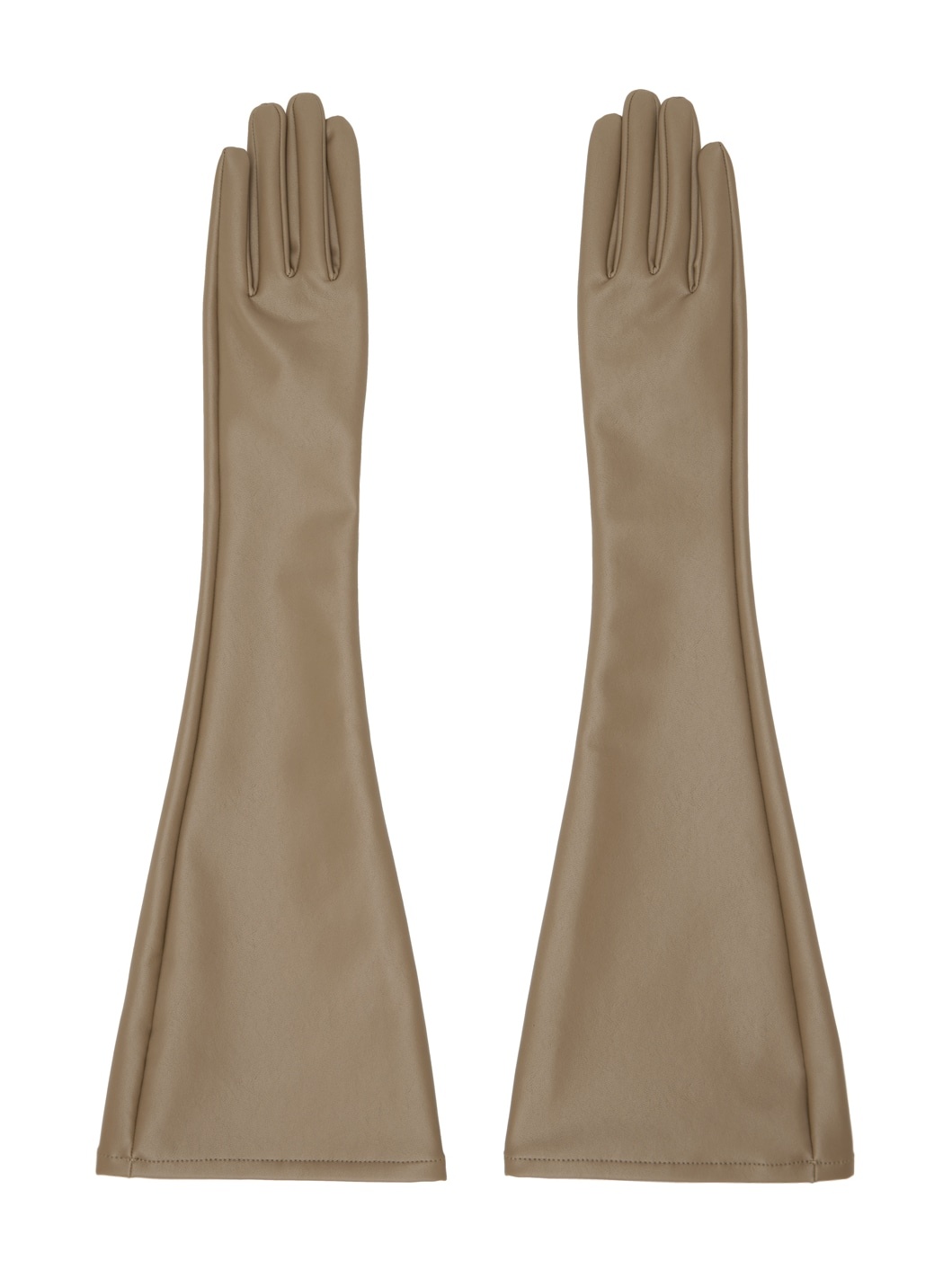 Brown Straight Seams Gloves - 1