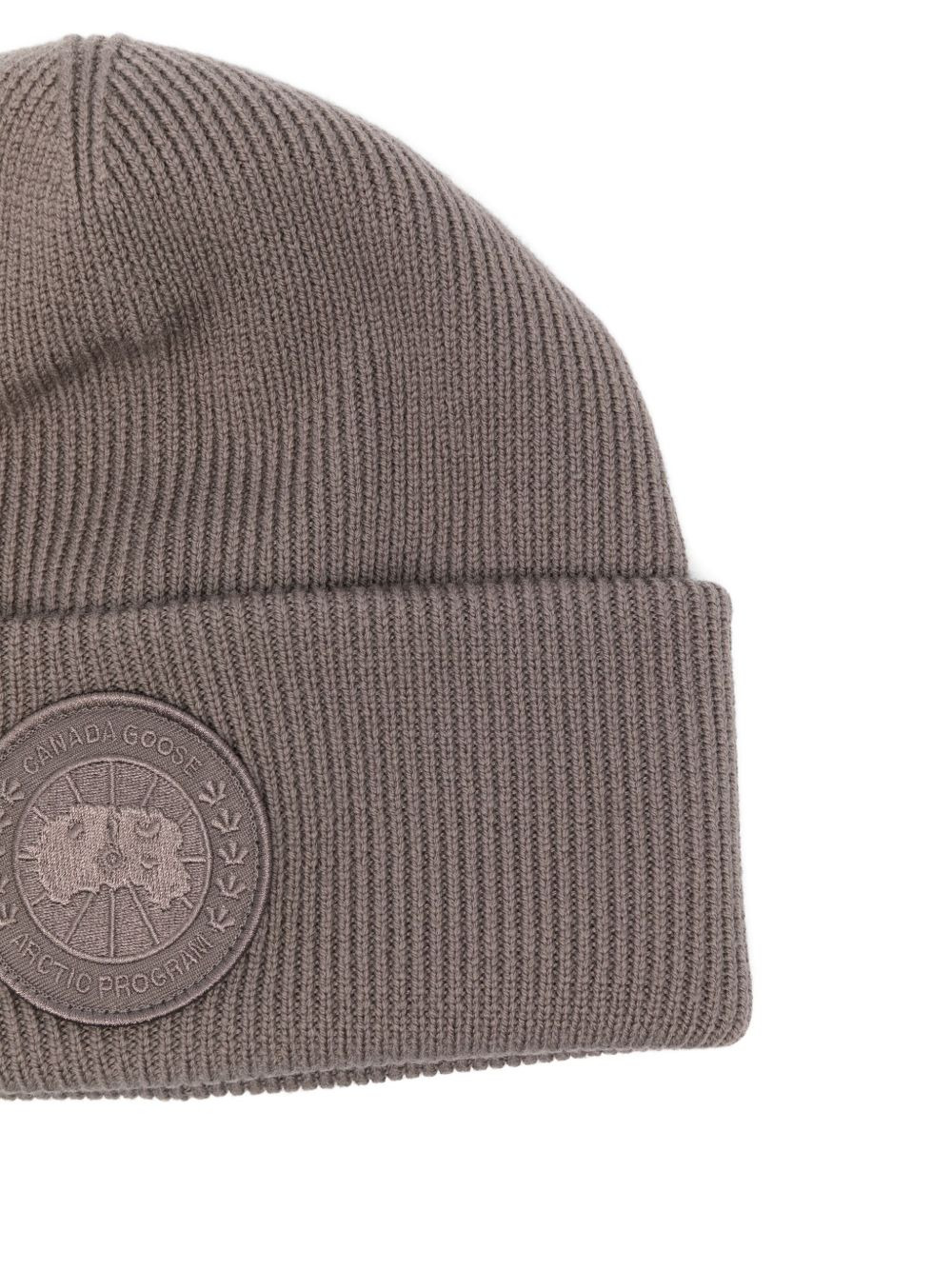 ribbed logo-patch beanie - 3