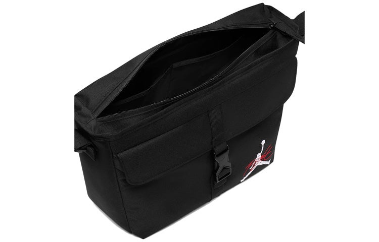 Air Jordan Unisex Printing Logo Flip Cover Single-Shoulder Bag Black DV5362-010 - 3