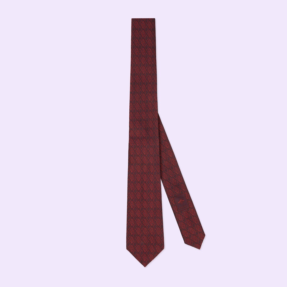 Geometric G silk jacquard tie - 1