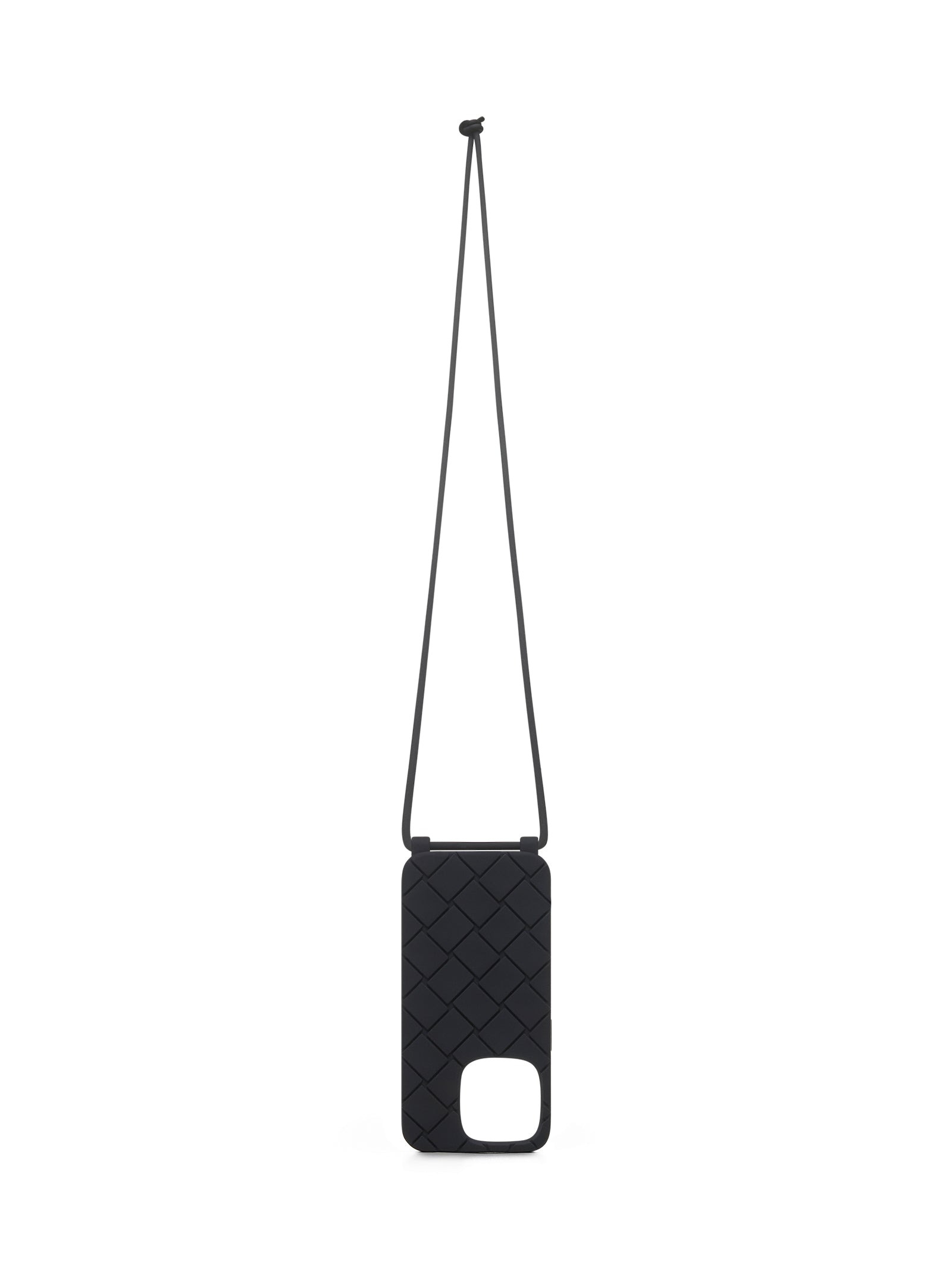 Bottega Veneta Men Black Iphone 15 Pro Case With Strap - 2