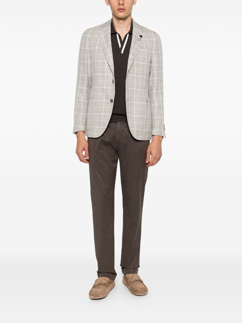 LARDINI checked blazer outlook