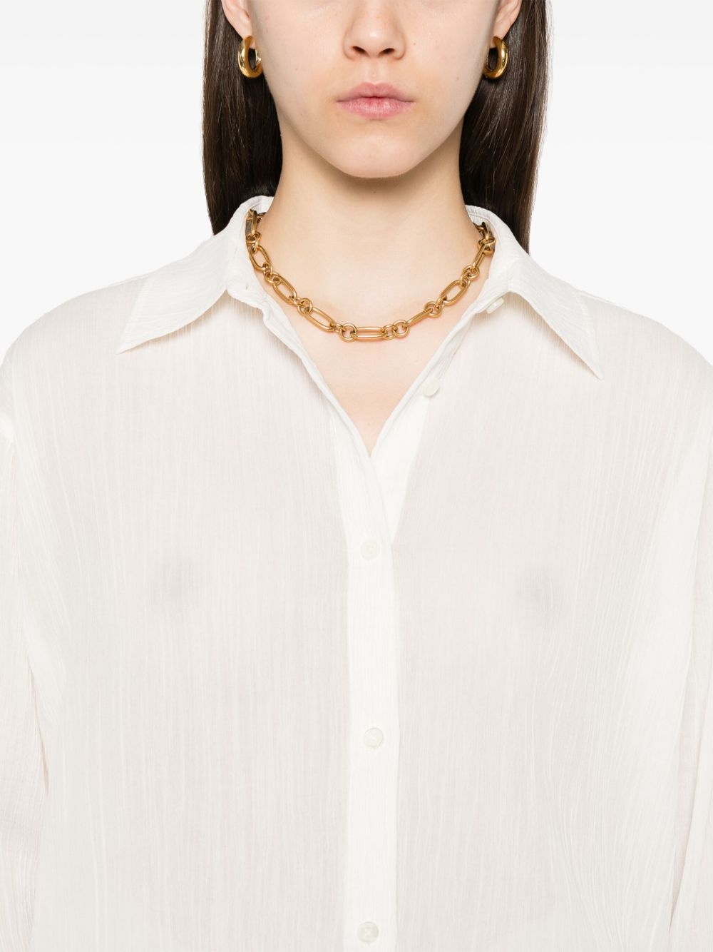 drawstring-hem shirt - 5