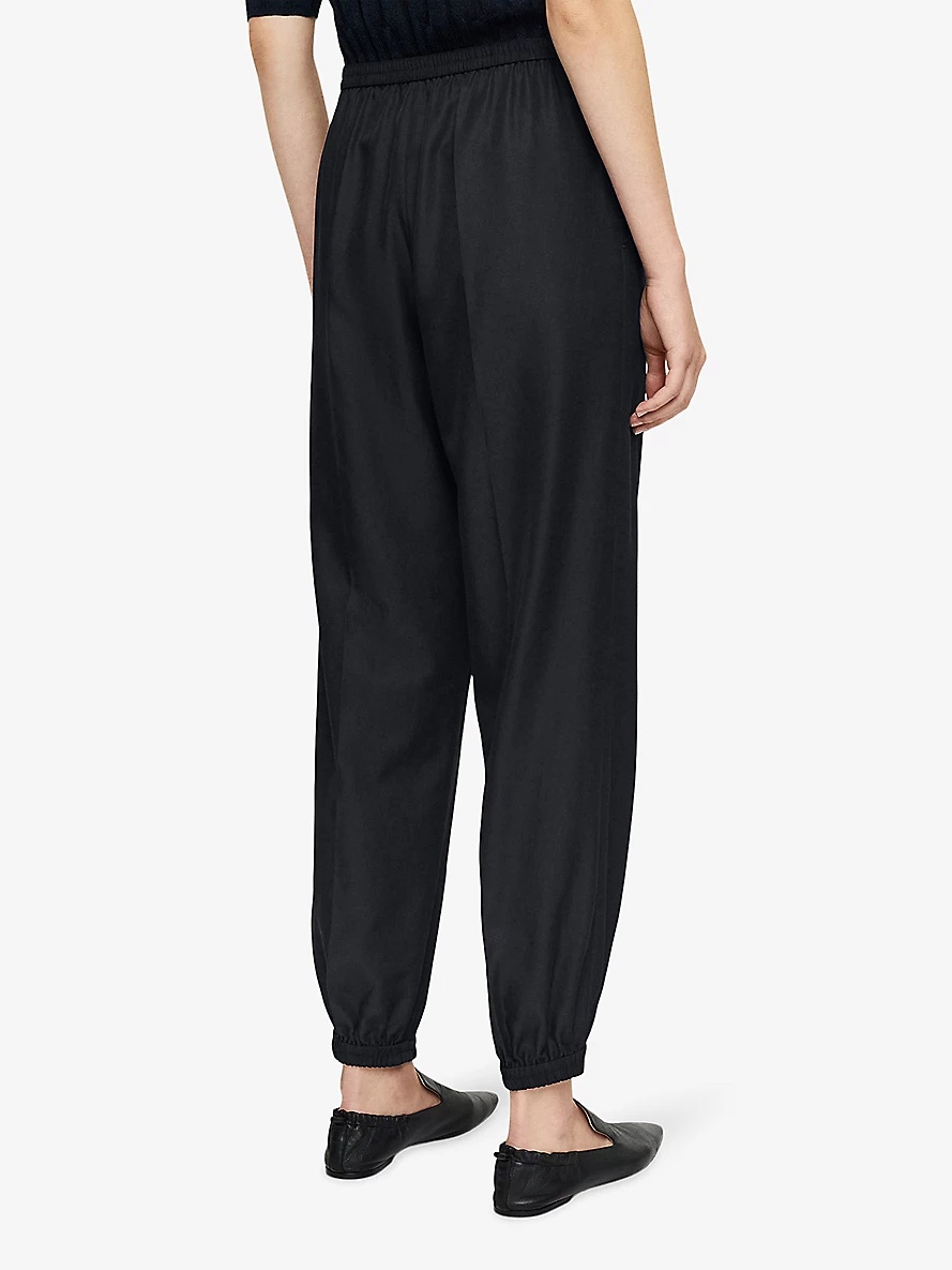 Taio tapered-leg mid-rise silk-blend trousers - 3