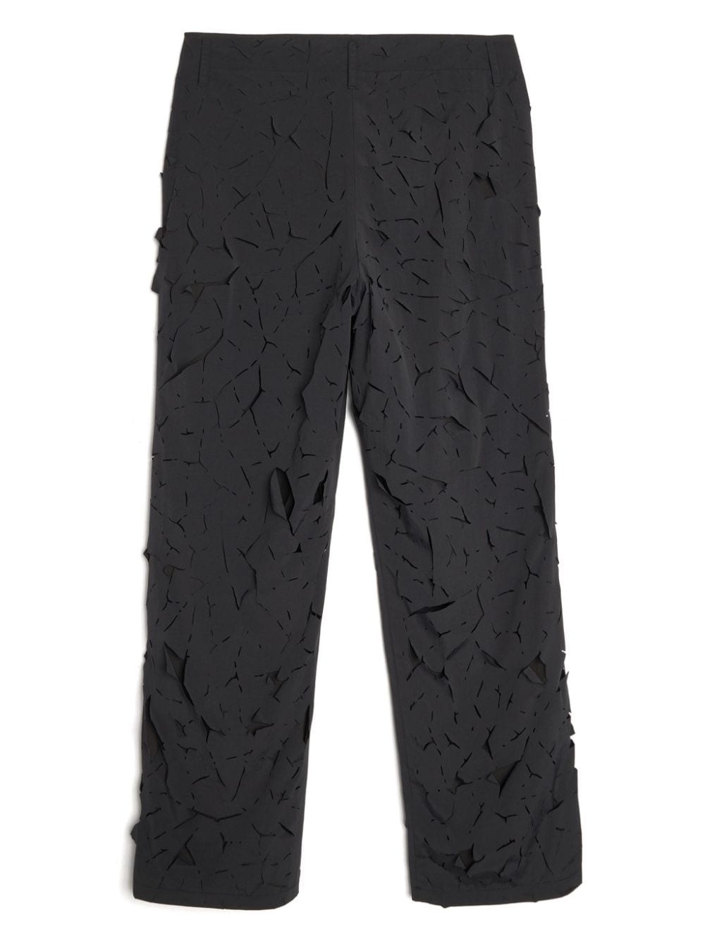 ripped-detailing straight trousers - 2