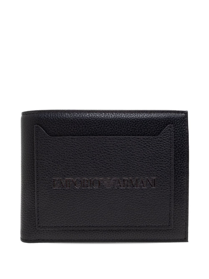 embossed-logo leather wallet 1