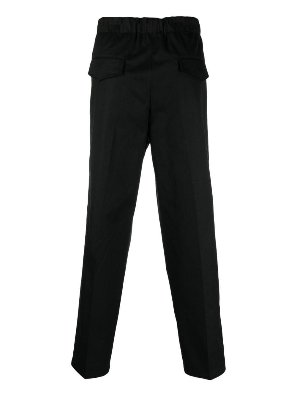 straight-leg  cotton trousers - 2