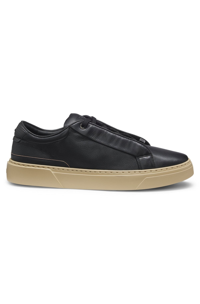 BOSS X ASTON MARTIN TRAINERS IN GRAINED LEATHER 1