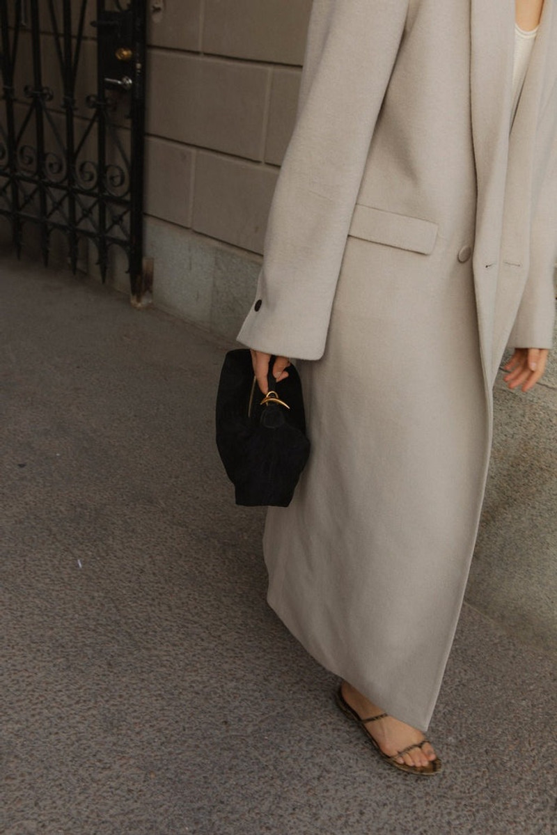 PILLOW POUCH SUEDE BLACK 6