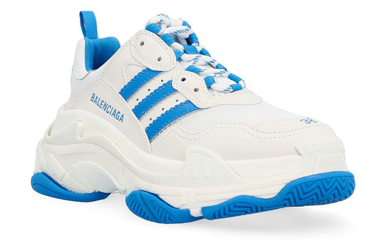 (WMNS) Balenciaga Triple S x Adidas 'White Blue' 712764W2ZB39040 - 2