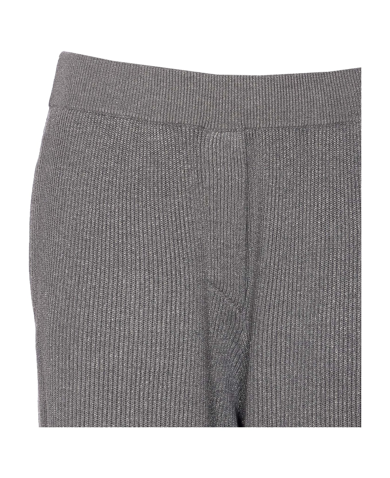 Vanise' Sparkling Knitted Trousers In English Rib - 4