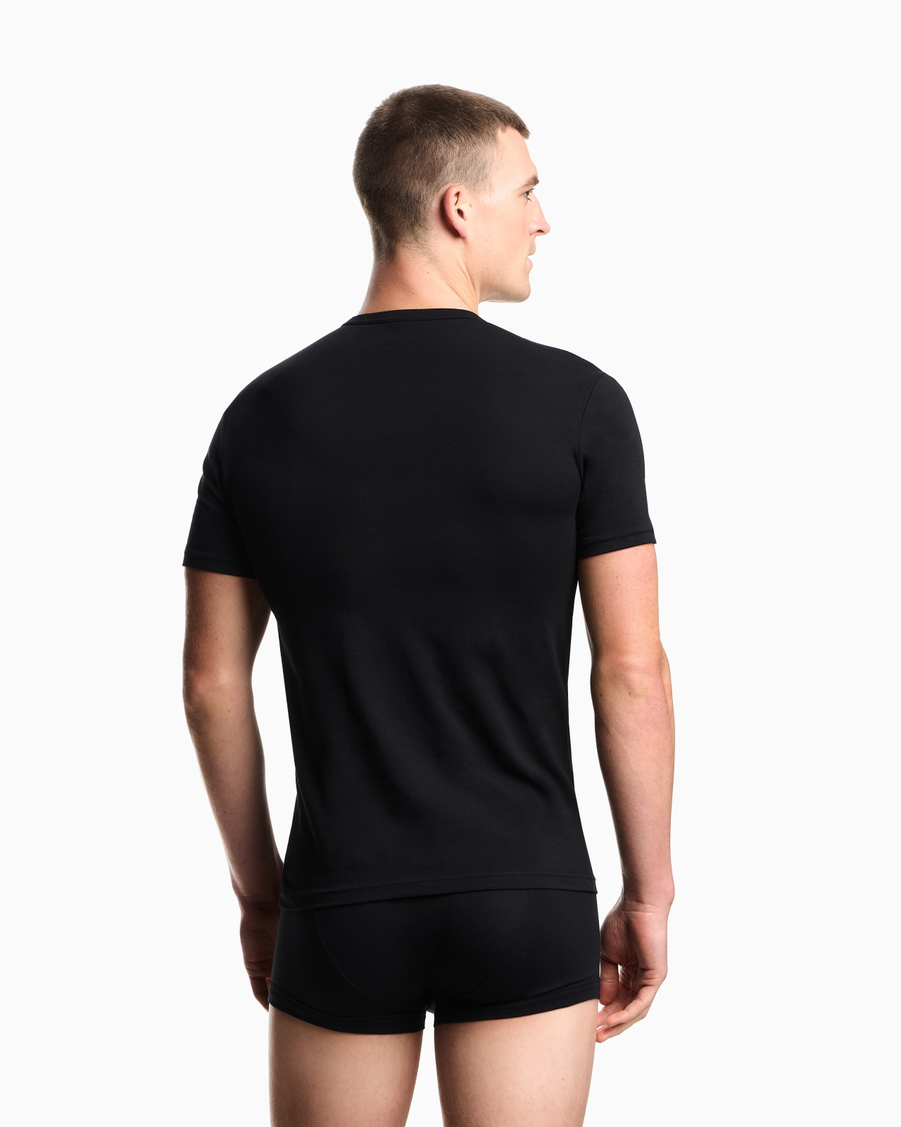 TWO-PACK OF STRETCH JERSEY FITTED LOUNGEWEAR T-SHIRTS - 3
