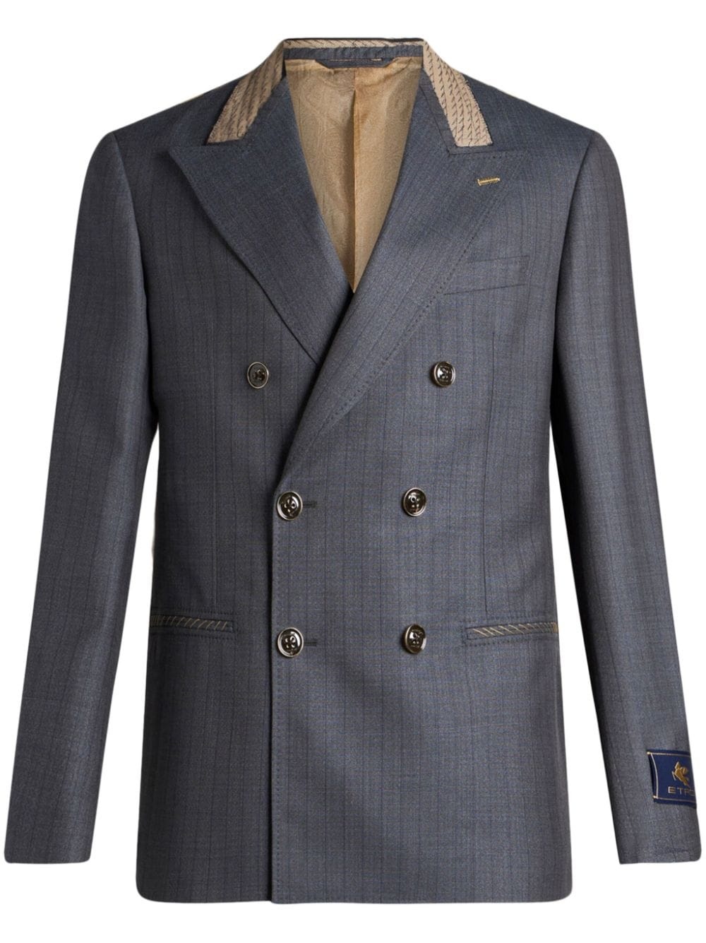 double-breasted wool blazer - 1