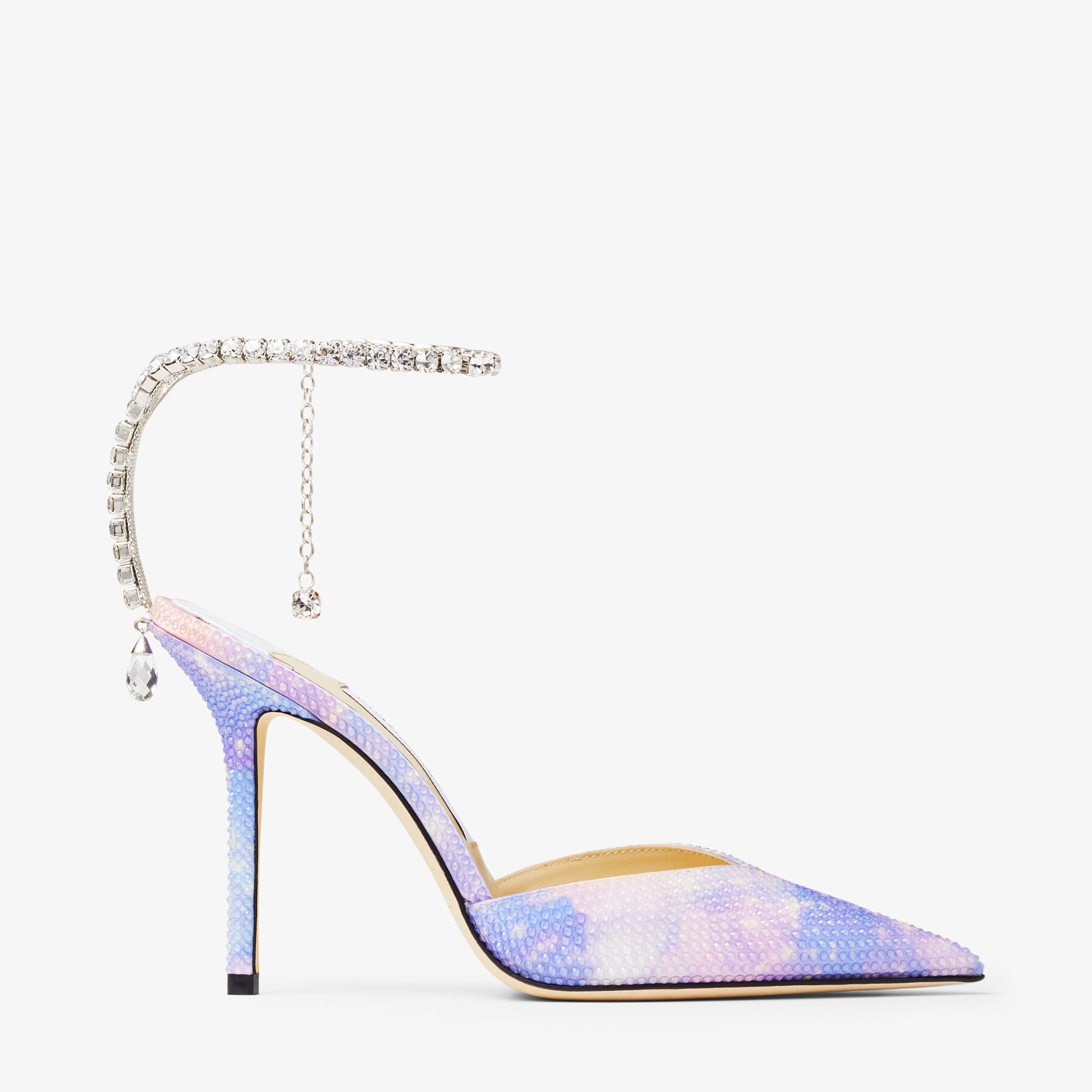 JIMMY CHOO Saeda 100 クリスタル装飾付きユニコーン パンプス JIMMY CHOO Saeda 100 Unicorn Printed Satin Pumps with