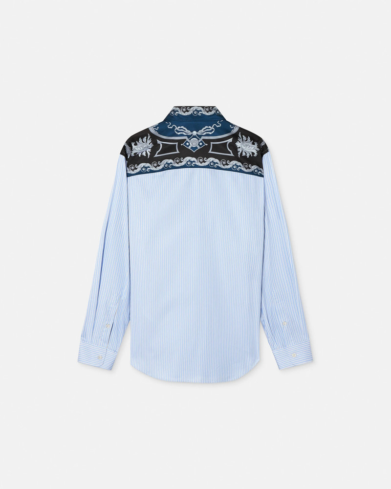 Printed Striped Cotton-Poplin Shirt 3