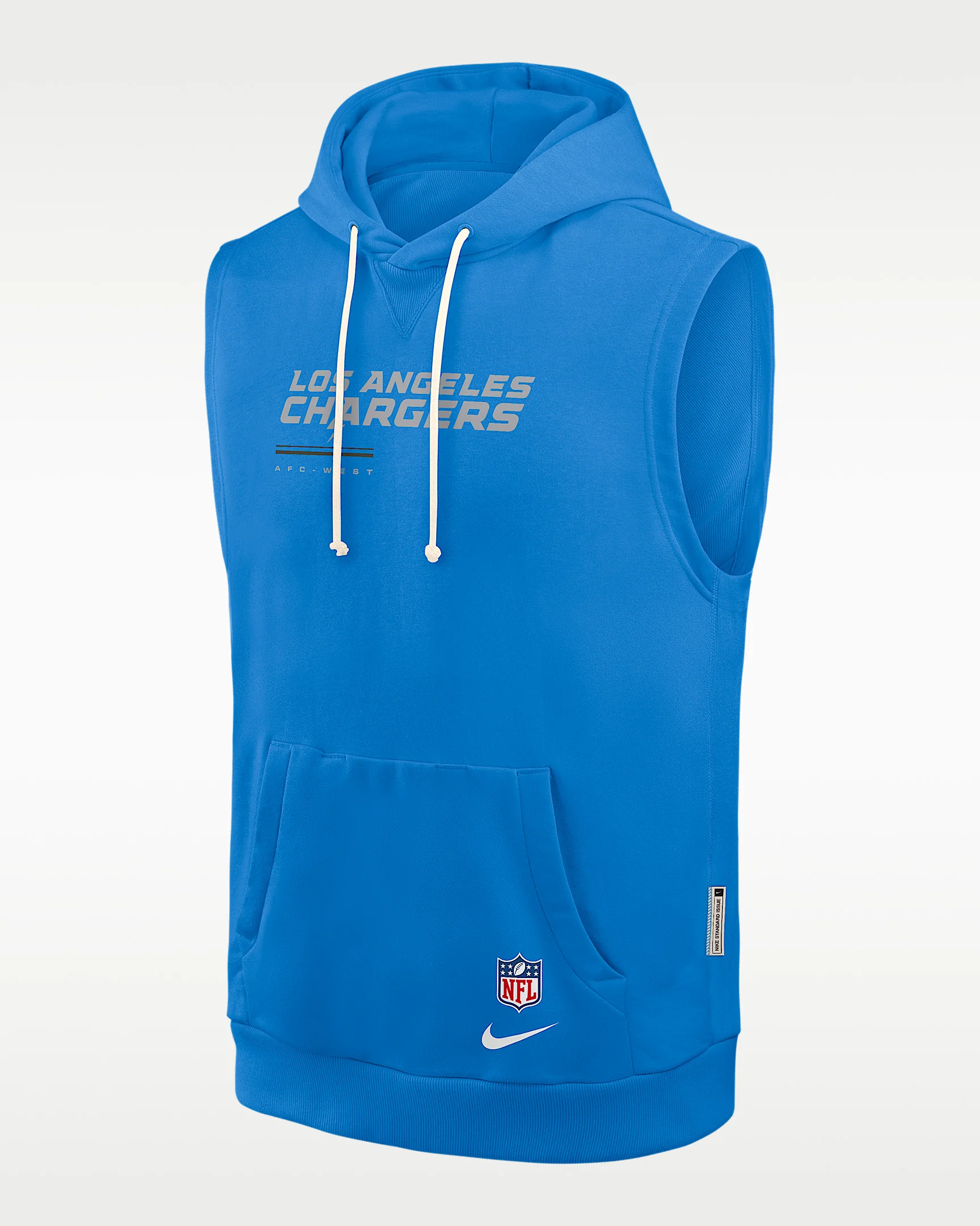 Los Angeles Chargers Sideline Men's Nike Dri-FIT NFL Sleeveless Pullover Hoodie - 1