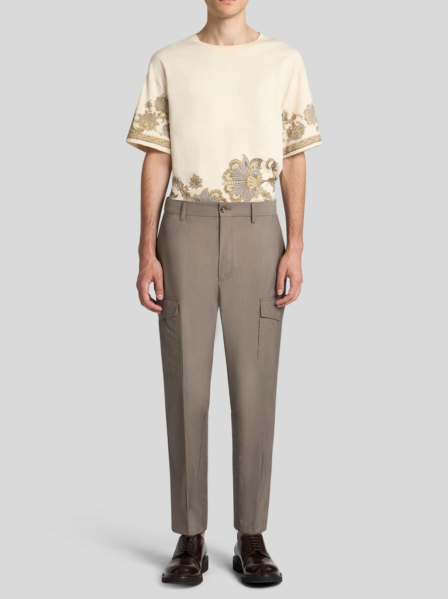 WOOL-BLEND CARGO TROUSERS - 3