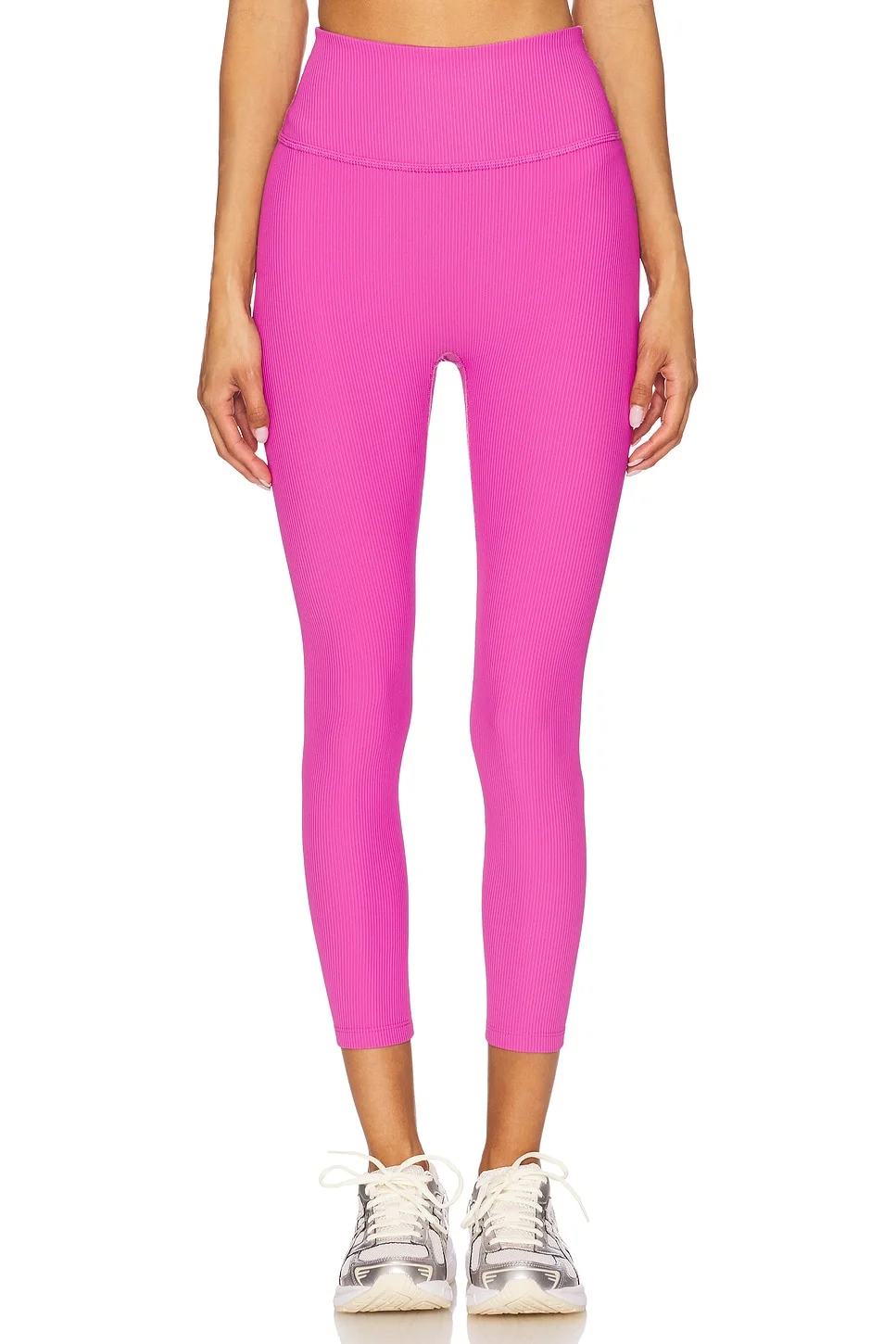 Impulse Ribbed High Waisted Midi Legging - 1