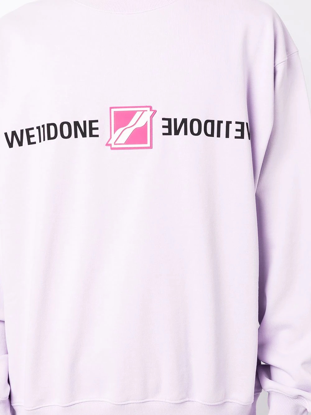 mirrored logo cotton sweatshirt - 6